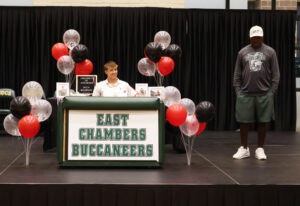 East Chambers Track Athlete Signs with University of Arkansas Rich Mountain Congratulations, Luke Hampton!